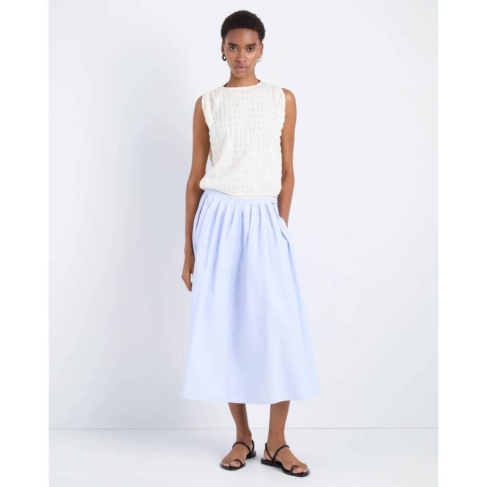 NEW PROENZA SCHOULER WHITE LABEL austin midi skirt in sky blue